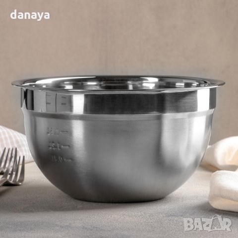 2628 Дълбока метална купа с мерителна скала, 1.6 литра