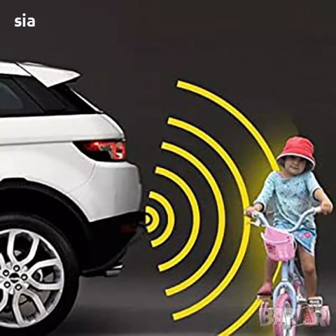 Парктроник за кола с бели датчици,Parking sensor с 4 бели сензора и дисплей, цвят бял датчик/ сензор, снимка 5 - Аксесоари и консумативи - 29845419