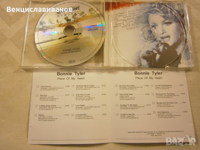 Bonnie Tyler - '' Piece Of My Heart '' ОРИГИНАЛЕН ДИСК, снимка 3 - CD дискове - 30661828