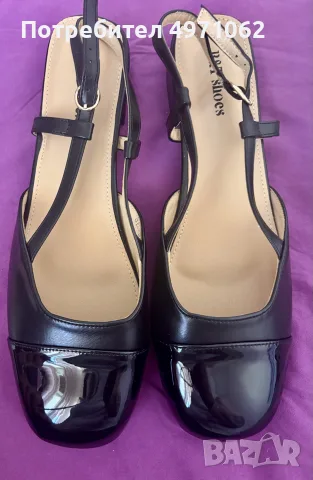 Нови дамски обувки B&T Shoes, №42, черни, ток 5 см
