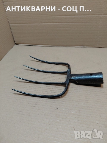 Соц Стара Ръчно Кована Вила За Сено. НОМЕР 742., снимка 8 - Антикварни и старинни предмети - 54220905