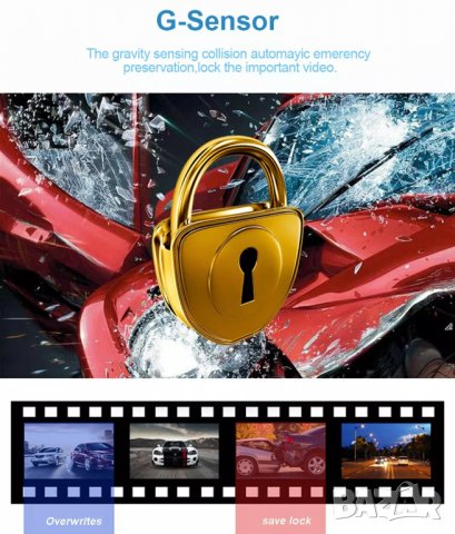 Топ цена! Видеорегистратор огледало+задна камера, FHD, G-Sensor, Audio и още, снимка 3 - Аксесоари и консумативи - 37728577