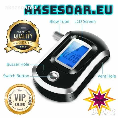 Дрегер тестер детектор анализатор за тестване на алкохол с LCD дисплей детектор за полиция, снимка 15 - Друга електроника - 48536293