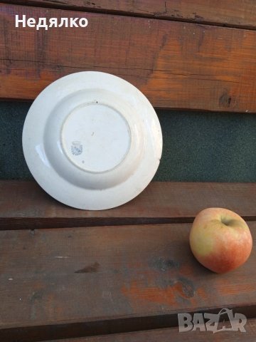 Старинна френска рисувана чиния,1880г, снимка 12 - Антикварни и старинни предмети - 38481752