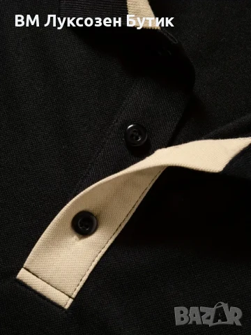 🖤 Луксозна Черна Поло Тениска BM – Стил за Мъже, Които Водят, снимка 3 - Тениски - 51191204