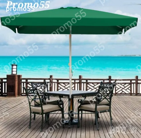 Голям квадратен чадър 230см. х230см., с клапа за стабилност при вятър, снимка 5 - Градински мебели, декорация  - 50386470