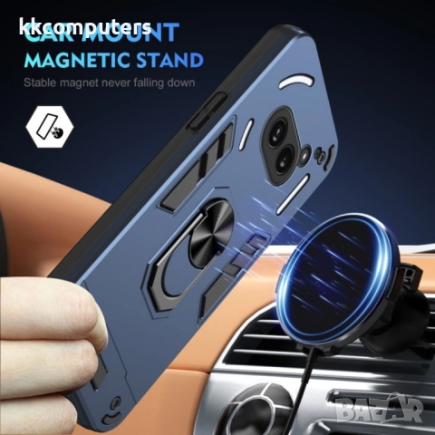 Nothing Phone 2a Удароустойчив Ring Holder Калъф и Протектор, снимка 2 - Калъфи, кейсове - 52670955