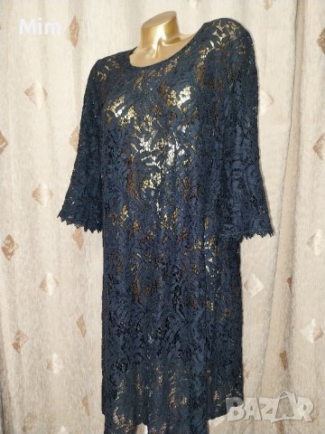  XL/XXL Черна дантелана рокля , снимка 5 - Рокли - 42265762