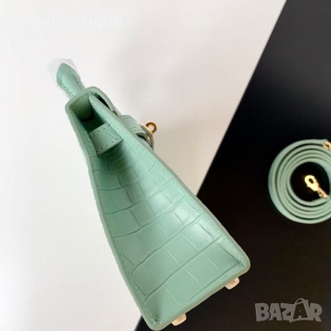 Hermes Kelly Mini light green, снимка 3 - Чанти - 36780324