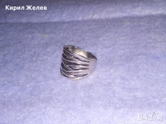 ШИКОЗЕН АЖУРЕН СРЕБЪРЕН АРТ ДИЗАЙН ПРЪСТЕН СРЕБРО 925 МАЙСТОРСКО БИЖУ 26916, снимка 3 - Пръстени - 39547538