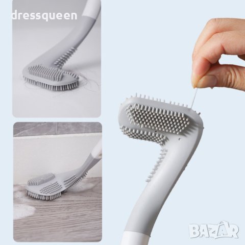 3856 Силиконова четка с Г – образна форма за лесно почистване на тоалетната чиния, снимка 7 - Други стоки за дома - 44240502