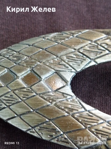 Дамска катарама тока за колан метална на ромбове сребрист цвят 15094, снимка 3 - Колани - 51145845