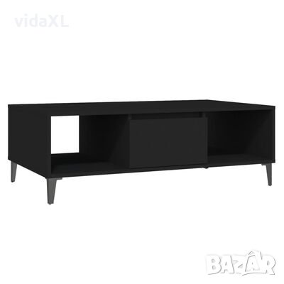 vidaXL Маса за кафе, черна, 103,5x60x35 см, ПДЧ（SKU:806023, снимка 1