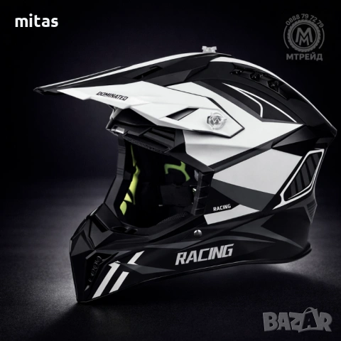 Кросова каска RACING, Full Face, DOT Сертификат, Размер: S; M; L; XL, снимка 9 - Аксесоари за велосипеди - 50060287