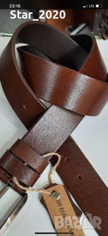 Мъжки колани на едро от естествена кожа - 1 во качеството , снимка 12 - Колани - 39216281