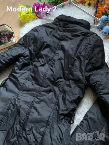 Дълго черно зимно яке, снимка 3 - Якета - 50867677