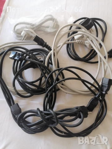 Продавам 8 броя захранващ кабел за компютър и монитор