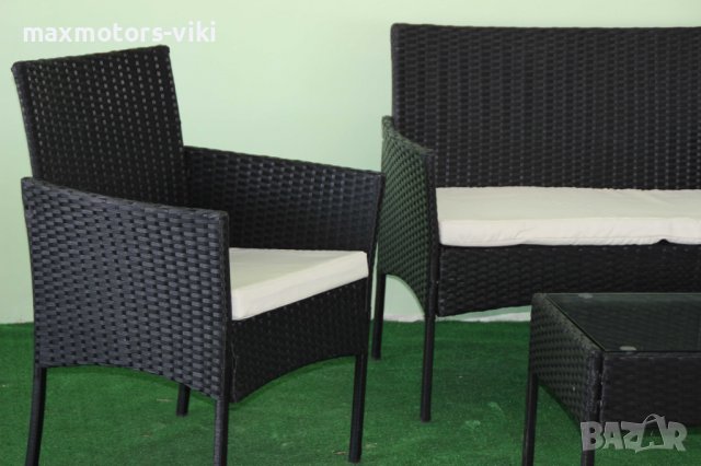 Ратанов комплект 4 в 1 П ЕРФЕКТНО КАЧЕСТВО (Черен и кафяв)  280 лв, снимка 2 - Градински мебели, декорация  - 36990640