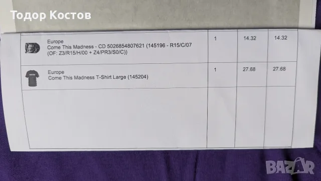 CD - EUROPE+ тениска , снимка 3 - CD дискове - 56487620
