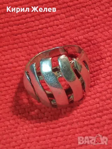 СТИЛЕН АЖУРЕН ВИНТИДЖ АРТ СРЕБЪРЕН ПРЪСТЕН СРЕБРО 925 РЪЧНА БИЖУТЕРСКА ИЗРАБОТКА 40757, снимка 10 - Пръстени - 46232527