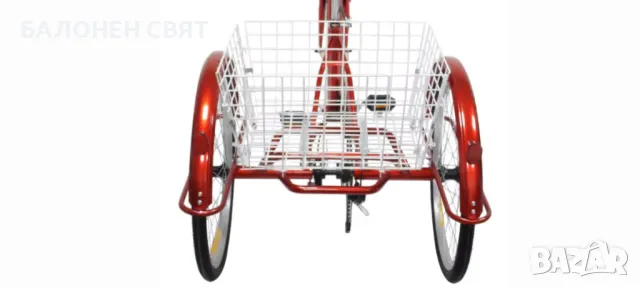 Нов автомобилен цвят Бордо - Триколка 24 цола 6 скорости Семейна Триколка, снимка 14 - Велосипеди - 49874301