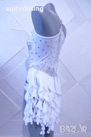 Бяла рокля за спортни танци,, снимка 10 - Рокли - 47293272