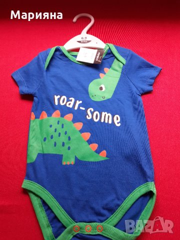 ново боди за момче 6-9 месеца, снимка 3 - Бодита за бебе - 29552028