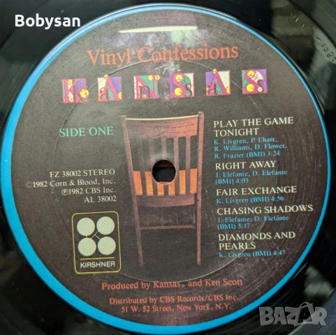 KANSAS VINYL CONFESSIONS1982'USA, снимка 3 - Грамофонни плочи - 50869133
