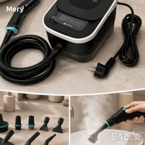 Парочистачка 2500 W с комплект аксесоари – Мощно почистване с гореща пара, снимка 3 - Парочистачки и Водоструйки - 56159413