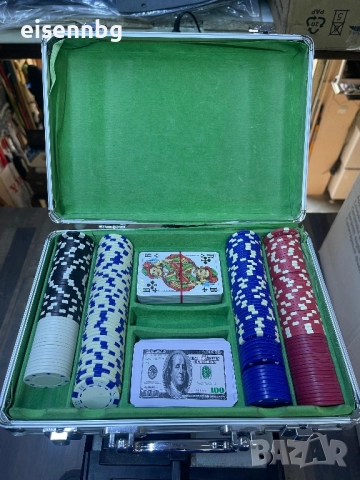Покер чипове комплект , снимка 4 - Карти за игра - 51870580