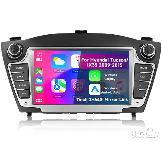 Мултимедия, Двоен дин, за Hyundai Tucson IX35, Навигация, дисплей, плеър IX 35, екран Android, IX35 