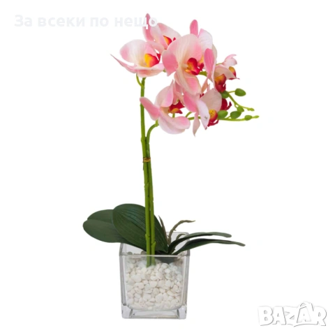 Изкуствена орхидея в кашпа, 3 цвята Код P2121, снимка 4 - Декорация за дома - 54159134