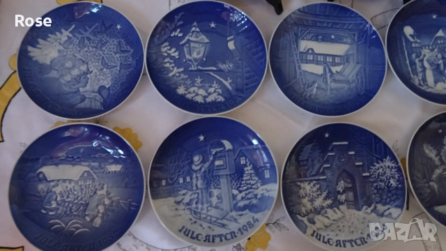 Предлагам поредица 12 броя  чинии Vintage Копенхаген Дания B&G  , снимка 4 - Антикварни и старинни предмети - 52337359