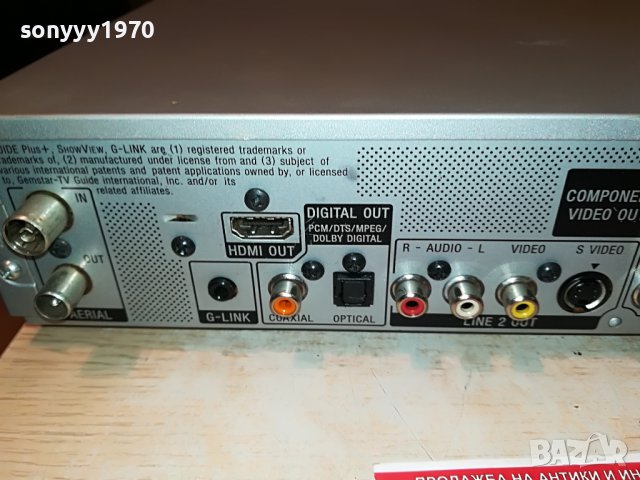 SONY RDR-HX825 HDMI HDD/DVD RECORDER-160GB 2705221900, снимка 14 - Плейъри, домашно кино, прожектори - 36895773