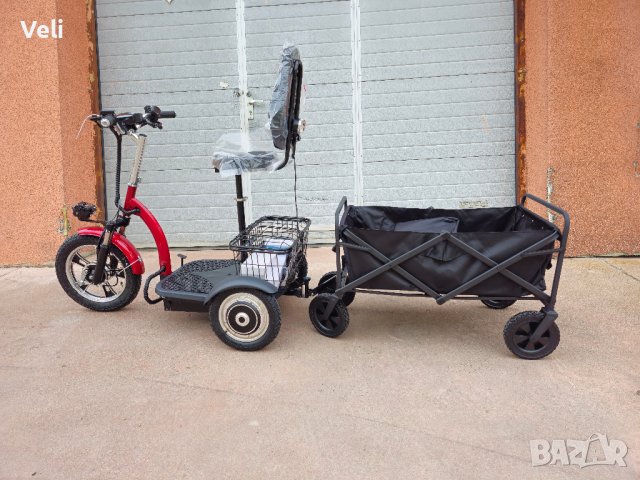 Триколка на ток с прикачено ремарке 1000W задно предаване, снимка 2 - Мотоциклети и мототехника - 42323190