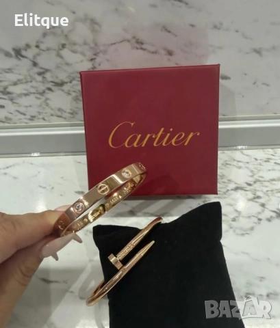 гривна от висококачествена стомана cartier 1бр., снимка 2 - Гривни - 52820165