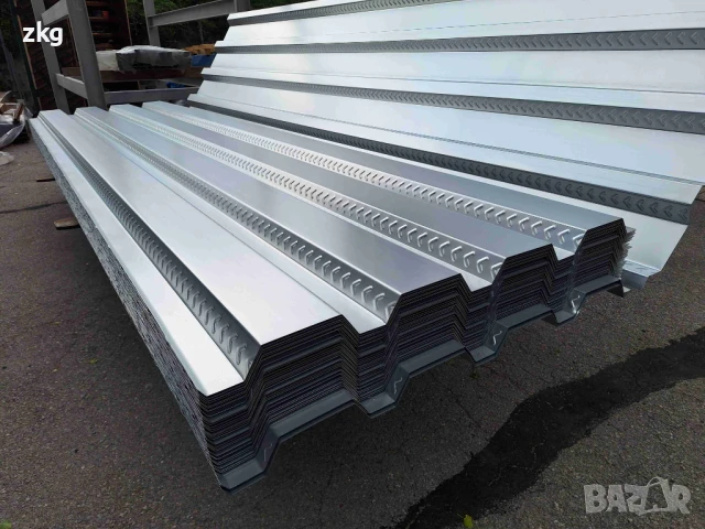 Оставащ кофраж от трапецовидна поцинкована ламарина TR50, TR73 и TR100, снимка 3 - Строителни материали - 50236879