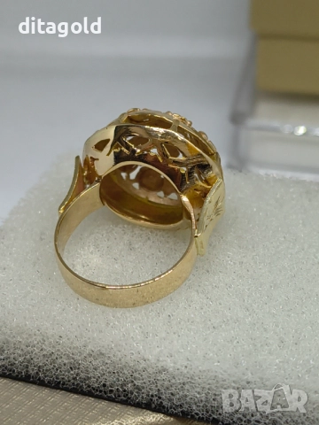 Нов 14К златен пръстен, класически български модел, 10.70 гр цена 1870 лв, снимка 5 - Пръстени - 52704370