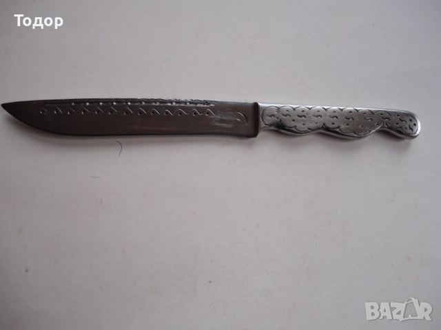 Страхотен ловен  нож гравюри 6, снимка 4 - Ножове - 52825081