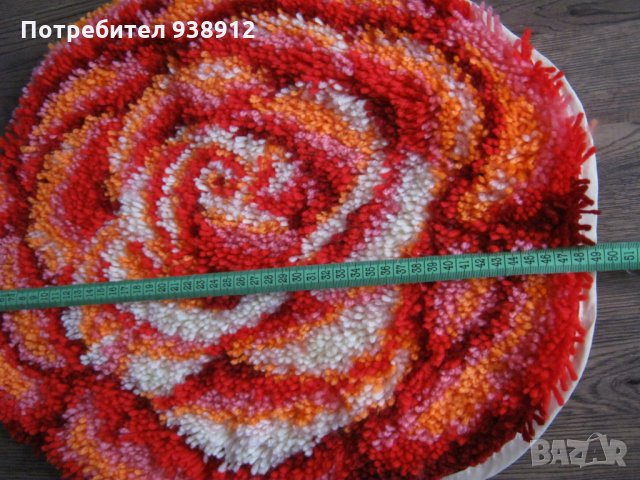 Фъкано килимче - ръчна изработка, снимка 7 - Килими - 31571414