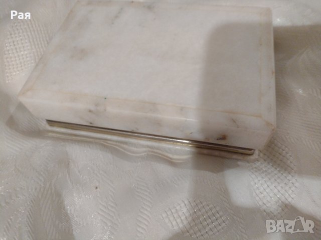 Мраморна кутия за бижута - Минералсувенир, снимка 4 - Антикварни и старинни предмети - 42179546