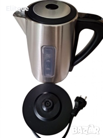 Елегантна и мощна кана за вода от неръждаема стомана – 1.7 литра с 2200 W мощност, снимка 7 - Други - 52716323