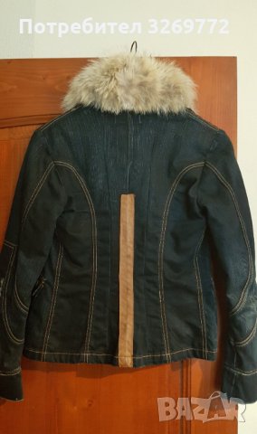 Дамско яке с лисича яка, S размер, снимка 3 - Якета - 35259519