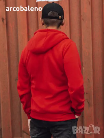 Мъжки суичър с цип и качулка , снимка 3 - Суичъри - 47538840