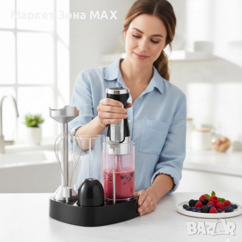 Мощен ръчен блендер Lexical-LHB-1666 6-в-1: Пасиране, разбиване и повече с 800W мощност, снимка 2 - Блендери - 52874829