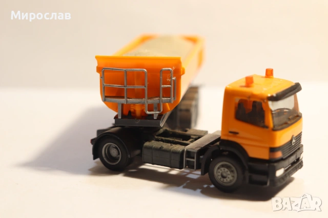 HERPA H0 1/87 MERCEDES ATEGO САМОСВАЛ ГОНДОЛА МОДЕЛ КАМИОН, снимка 5 - Колекции - 53129032