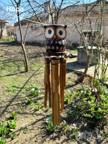 Вятърен звънец Бухалче! Намален с лек дефект!, снимка 4 - Декорация за дома - 49828937