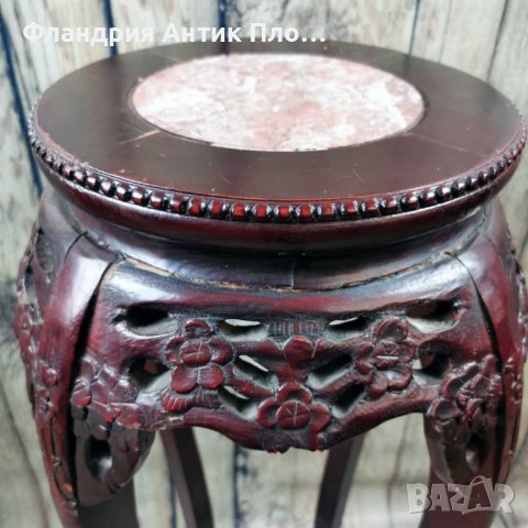 Висока масичка-пиедестал с розов мрамор , снимка 6 - Маси - 42893254