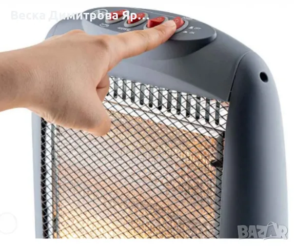Халогенна печка, 1200W,с осцилация, снимка 5 - Печки, фурни - 47283948