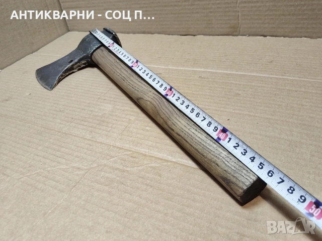 Стара Кована Немска Брадва Топор / 1,6 кг. / НОМЕР 622., снимка 7 - Антикварни и старинни предмети - 53275149